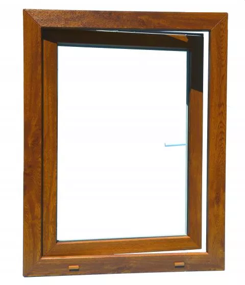 plastové okno 100x120cm, zlatý dub, otevíravé a sklopné, levé