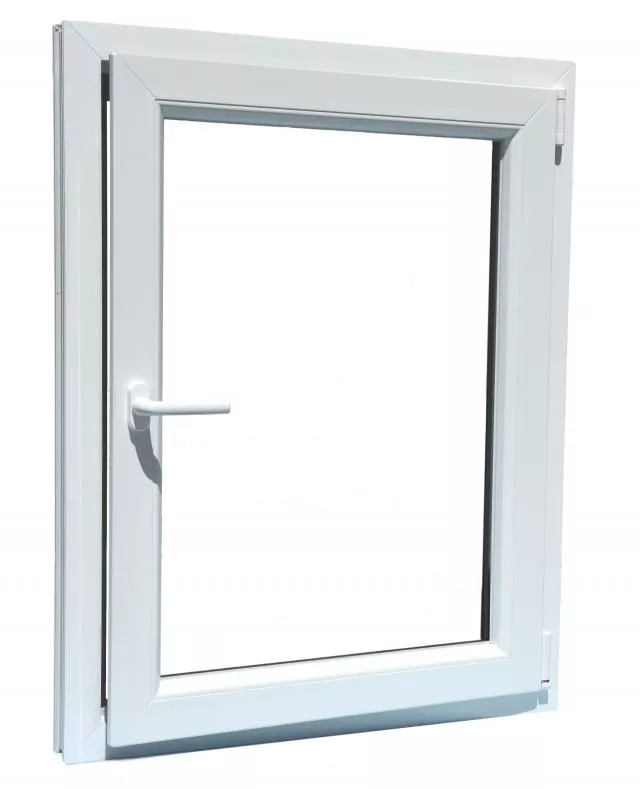 Plastové okno 90x110cm, bílé, otevíravé a sklopné, pravé