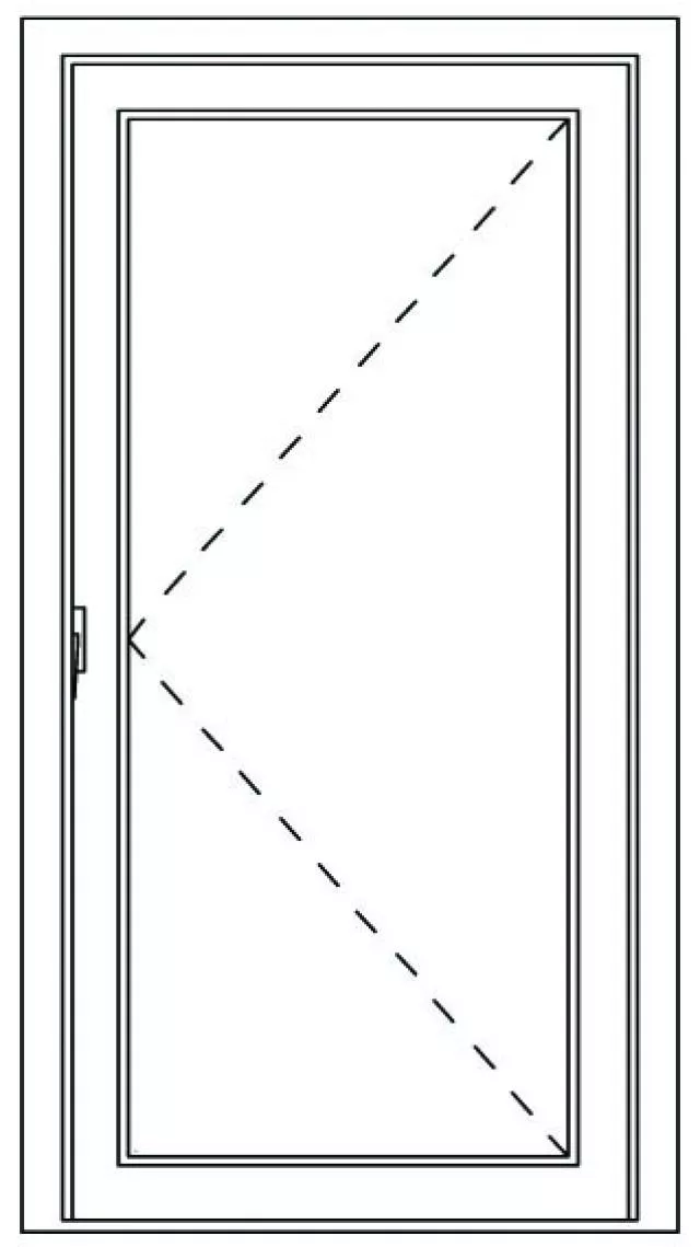 Plastové vchodové dveře pravé, barva antracit, 3 bodová bezpečnostní rozvora - technický nákres