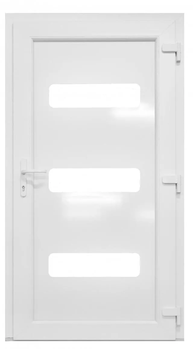 Vstupní dveře pravé, bílé, 3 Bodová bezpečnostní rozvora