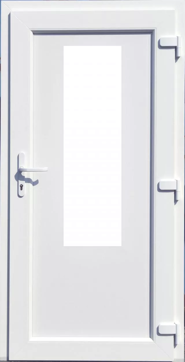 Plastové vchodové dveře pravé, barva bílá, 3 bodová bezpečnostní rozvora