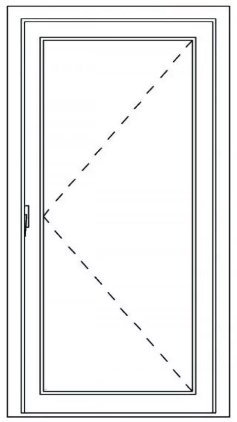 Vstupní dveře pravé, bílé, 3 bodová bezpečnostní rozvora - technický nákres