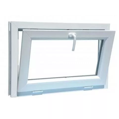 plastové okno 50x50 cm, sklopné, bílé