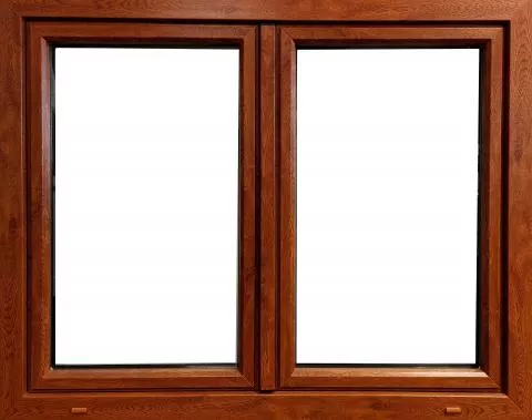 Plastové okno 177x127cm, zlatý dub, otevíravé a sklopné, dvoukřídlé